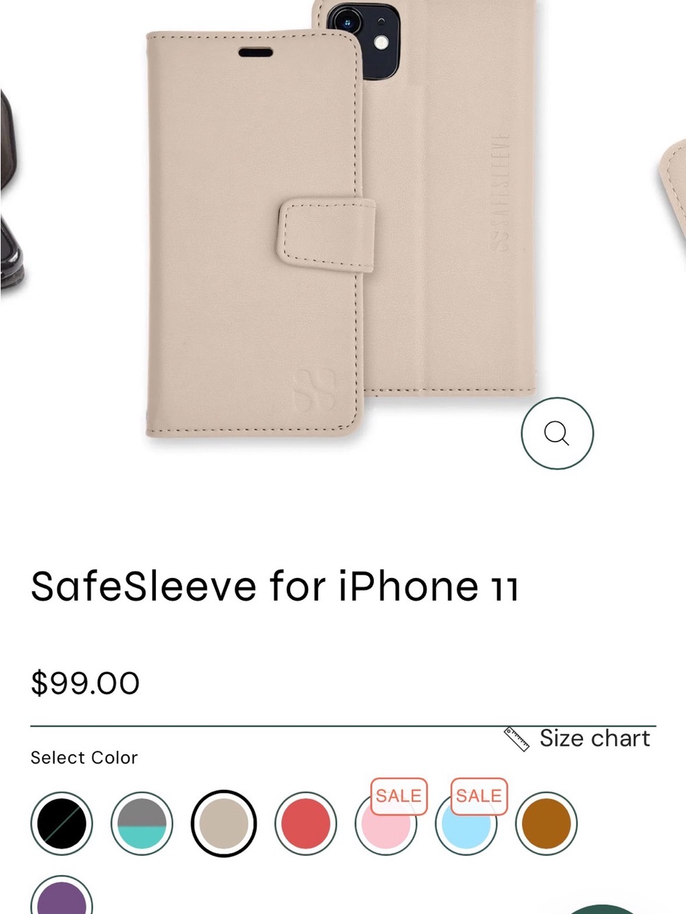 Safesleeve for iPhone 11 in beige